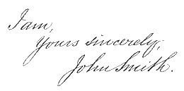 Rev. John Smith signature