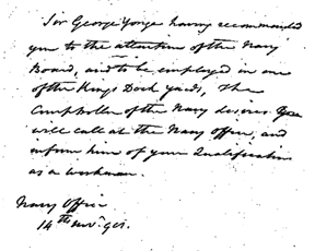 Navy letter