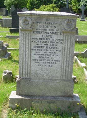 Robert N. Cowie gravestone