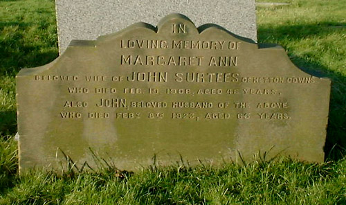 Grave of John Surtees d.1923