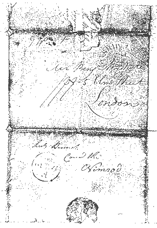 address on letter, 1804